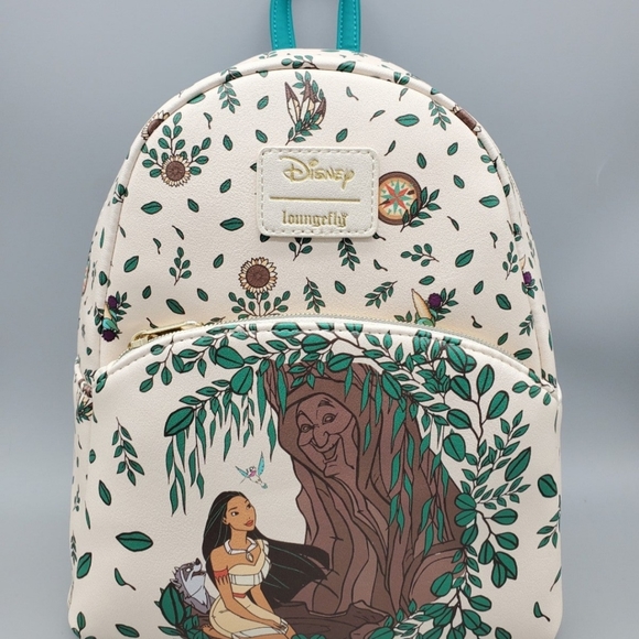 Loungefly Handbags - New Loungefly Disney Pocahontas & Grandmother Willow Mini Backpack 💚
